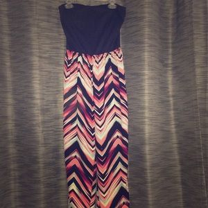 Sleeveless black and multicolor jumpsuit